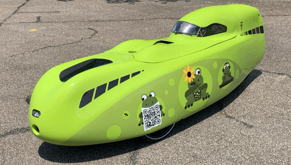 Das aktuell erfolgreichste Velomobilmodell: Bülk MK1, hier das Exemplar mit der Baunummer 197